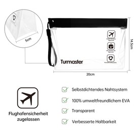 4 Packs Airport Approved Clear Travel Bag, Leak-Proof Airport Security Approved Liquid Bags 20 x 20 cm, Waterproof Travel Toiletry Bag for Liquids and Cosmetics, 4pcs Blue 5cm Wider at The Bottom