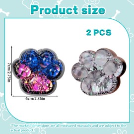 2PCS Squishies Toy, Star Handmade Taba Squishy Kit, Easter Egg Hunt Basket Filler, Cat Paw Pressure Relief Toy, Suitable for Children, Teenagers, Adults, Families, Offices, and Relaxation