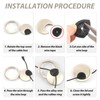 2 Pack 60mm Desk Grommet Kit,Zinc Alloy Desk Hole Covers,Computer