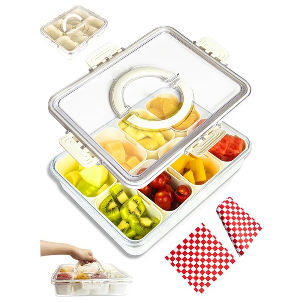 AmberObject Portable Snackle Box(include 50 Deli Paper Sheets and 8