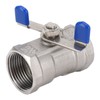1in Full Port Ball Valve Stainless Steel Butterfly Shape Double