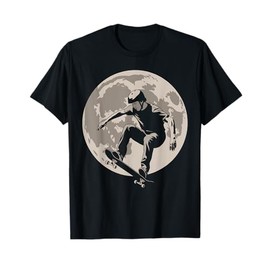 Skateboarding Retro Moon Skateboard Skater Art Skateboarder T-Shirt