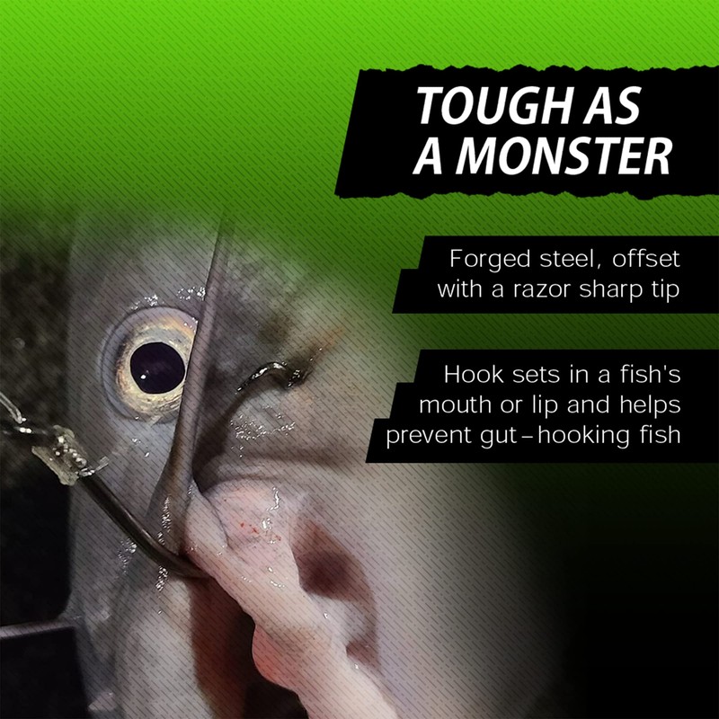 Heavyweight Catfish Hooks - Offset Octopus Circle Hooks - 25
