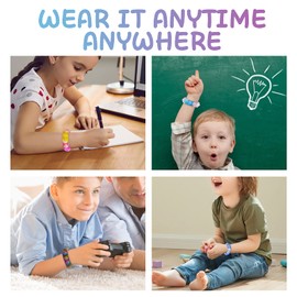 Popit Bracelet Set, Bubble Fidget Bracelet Toy, Fidget Toy for Children, Adults, Pack of 10