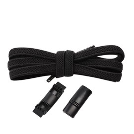 Schnüris® Elastic Shoelaces without Tying Length 100 cm I Shoelaces with Quick Release 6 mm or 7 mm I Magnetic Rubber Shoe Laces I Smartclip Shoelaces for Children and Adults, Black - Slim