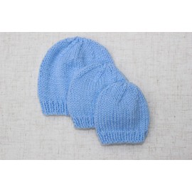 Knitting Pattern for Preemie Baby Hats, Circular or Straight Instructions, Sizes are Tiny, Premature and Newborn, Made in Double Knitting Yarn, 3 Sizes, Baby Hat Knitting Pattern, KP570