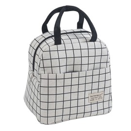 FAVORTALK Women's Lunch Bags Reusable Insulated Lunchbag with Handle Small Waterproof Cooler Lunch Bags for Work Travel Picnic School - 11109