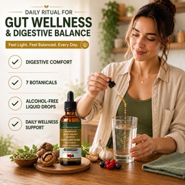 Yiishuiil Lumvelle Wild Harvested Wormwood Herbal Drops, Alcohol-Free Gut Cleanse Supplement, Botanical Liquid Extract that Supports Digestive Balance & Gut Wellness. (1pcs)