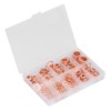 220Pcs Sealing Copper Gasket Flat Round Ring Washer Assortment Kit