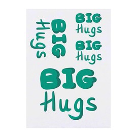 Azeeda 4 x 'Große Umarmungen' Temporäre Tattoos - Wasserfest, Hautfreundlich & Ungiftig · Transfers in Verschiedenen Größen (TO00084510)