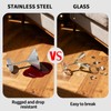 TJ 2 Pcs Stainless Steel Martini Glasses 6.5oz Metal Martini