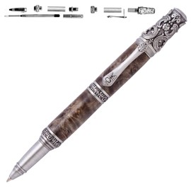 Penn State Industries PKVICAP Victorian Twist Ballpoint Pen Kit Woodturning Project (1, Antique Pewter)