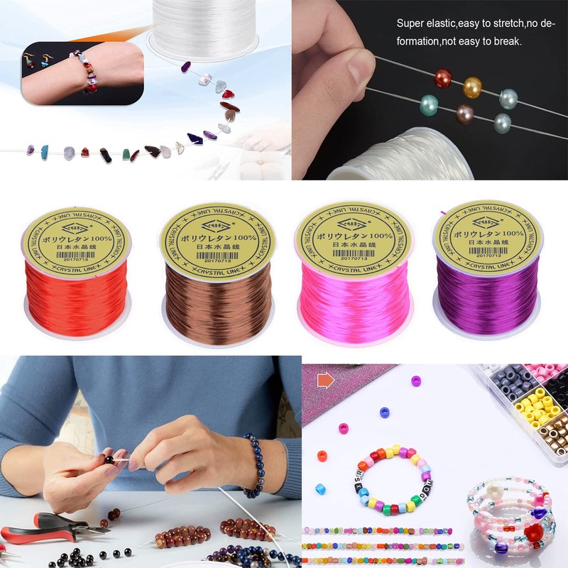 AD Beads 65 Yard Strong Stretchy Elastic String Cord Thread