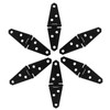 Piutouyar 6 Pcs Heavy Duty Black Iron Strap Hinges, 2