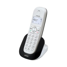 VTech CS1500 DECT Cordless Phone with Call Block, 1 Handset, Landline House Phones, White, Caller ID/Call Waiting, Redial, Handsfree, illuminated Display and Keypad