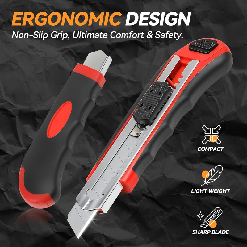 Auto Dynasty Multipurpose Knife with 8 Retractable Blade and Locking