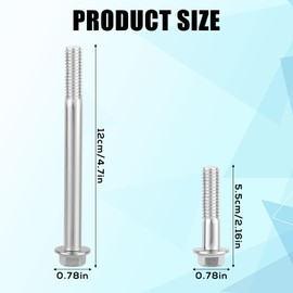 Tinoaly 3pcs LS Engine Starter Bolt Kit, Long & Short Galvanized Steel Bolts Accessories Parts for All 1997-2014 LS Series Engines (LS1-LS3 LS6 LQ9 L92 L99 LR4 LQ4 L33), for 4.8L 5.3L 6.0L 6.2L