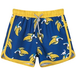 SURF CUZ Boys Swim Trunks Retro Toddler Boy Swimsuit Shorts Quick Dry Swimming Trunks Bathing Suit 17 Banana Sharks 7