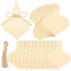 RORPOIR 40pcs Christmas DIY Wooden Light Bulb Cutouts Blank Wooden Ornaments for Crafts for Parties and Festivals Easy Your Designs