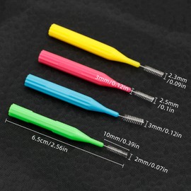 RAZOKO Interdental Brush, Toothpick Flossing Head,Easy Use Tooth Cleaning Tool (88 Count)(2mm/2.3mm/2.5mm/3mm) | RAZOKO