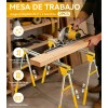 Burros Mesa De Trabajo Plegable 2pzs 1200kg Multiusos Carga Caballete