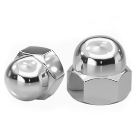 WUHUOOH 3/8-16" Acorn Cap Nuts, Acorn Nut Stainless Steel 18-8(304), 10Pcs-Pack