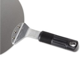 RSVP International Endurance Pizza Tool Collection Oven Spatula, 10" Diameter Stainless Steel, Silicone Angled Handle