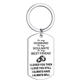 BESPMOSP Gifts for Couples Husband Wife Keychains Jewellery Best Friends Gifts Christmas Presents for Men Women(To my husband)
