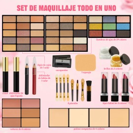 Traje De Maquillaje Femenino 132 Piezas Y Estuche