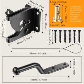 Hotop Self Locking Gate Gravity Latch Stainless Steel Spring Loaded with Adjustable Gate Latch Automatic Cable Pull Door Latch for Secure Pool for Wooden Fence Metal Post Mount Garden Shed