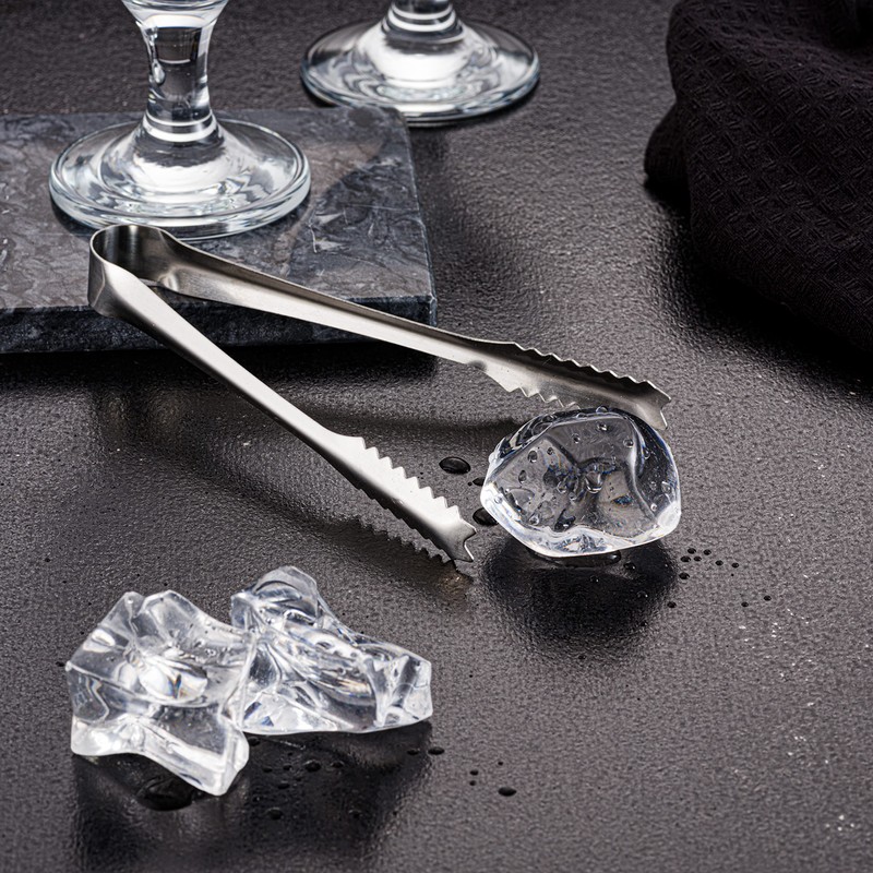 Barcool Stainless Steel Ice Tongs | 18cm / 7" Perfect