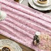 Artoid Mode Pink Gold Gauze Table Runner 70x300 cm, Glitter