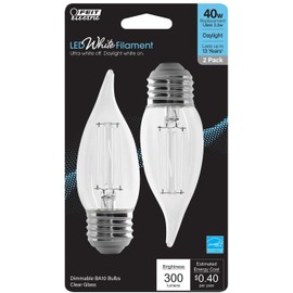 Feit Electric LED BA10 E26 40W DL 2PK