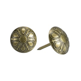 sourcing map Upholstery Tacks Nail Pins Furniture, 100Pcs 19x23mm Thumb Tack Pins Assortment Kit Carbon Steel for Home Sofa DIY Decorative Nail Heads Nails, Green Bronze