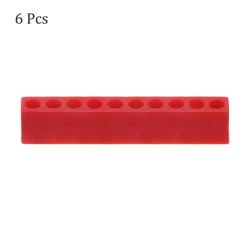HARFINGTON 6pcs Plastic Hex Shank Screwdriver Bit Holder Organizer 10