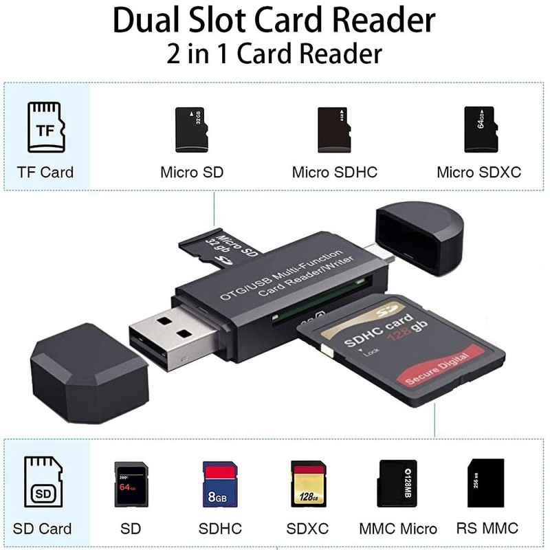 Micro USB OTG USB 2.0 Card Reader Adapter SD/Micro SD