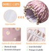 Gorros para Regadera, 3 Piezas, Ajustable, Impermeable, Mujer Reutilizable, Doble