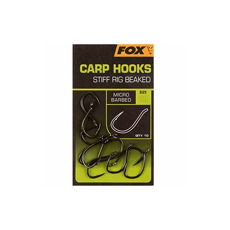 Fox Carp Hooks Stiff Rig Beaked Size 4