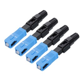 MECCANIXITY SC UPC Fiber Optic Quick Connector, Single Mode Embedded SC Fiber Optic Fast Connectors Adapter for CATV Network, Pack of 4