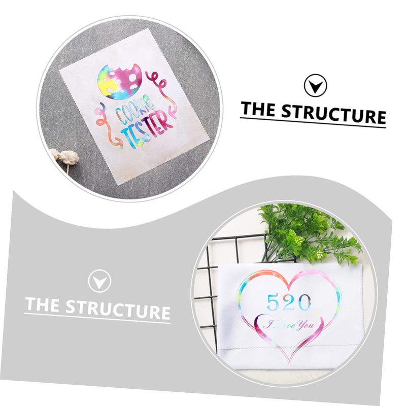 COHEALI 6pcs Heat Transfer Vinyl for DIY Projects Rainbow Cloud