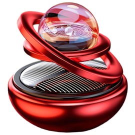 Ambientador solar para coche con suspensión y rotación, con doble anillo interestelar, ideal para decorar el salpicadero.