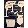 DCentral Cocktails Anyone? Flexible Screen Magnet Décor; Double-Sided, White -