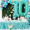 TONIFUL 40 Inch Large Teal Blue Number 10 Balloons Giant
