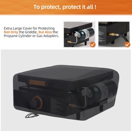 NOELIFE Griddle Cover for Blackstone 17 inch Tabletop Griddle with Hood, Propane Fuel Cylinder Can Be Covered Completely, Waterproof Grill Cover Outdoor BBQ Grilling Accessories (Cover Only)