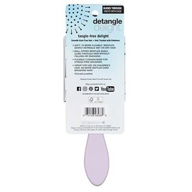 Conair Detangle Delight Hair Brush, Stress-Free Brushing, For All hair Type, Wet and Dry Hair - Features flexible bristles, Light Purple - Pack of 2