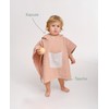 molis&co. Bath Poncho for Children Aged 3-4 Years Stripes. Hooded