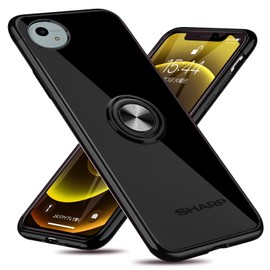 AQUOS Wish 4 Case with Ring for SH-52E Clear Shockproof Stand Function Transparent TPU Car Holder Compatible with Drop Prevention, Dustproof, Thin, Lightweight, Integrated, Deformation Prevention,