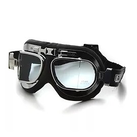 Emgo Leather Retro Motorcycle Goggles - EMGO, Goggles