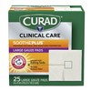 Curad SoothePlus Large Gauze Pads, White, 25 Count (Pack of