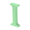 10cm Alphabet Letter Green Clarity Canvas Initial Object (I)